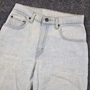 Vintage 90s Levis 550 Jeans Juniors 7 Med Light Wash Relaxed Tapered USA 26x30